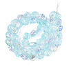 Transparency Electroplate Glass Beads Strands GLAA-T023-41A-06-2
