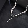 Star Pendant Necklace with Imitation Pearl TK4545-1