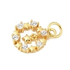925 Sterling Silver Micro Pave Clear Cubic Zirconia Star Ring Charms STER-S011-05G-2