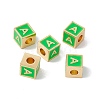 Rack Plating Brass Enamel Beads KK-B060-04G-02A-3