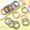 12Pcs 12 Styles Animal Print Silicone Beads SIL-CJ0001-33-6