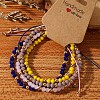 Handmade Summer Vacation Style Synthetic Quartz Braided Beaded Bracelet Sets for Women Girl LE3728-7-1