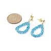 Teardrop Glass Seed Beads Dangle Earring EJEW-JE05127-3
