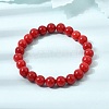 8MM Natural Dyed White Jade Round Beaded Stretch Bracelets for Women GG-CBA3F02-12A-1