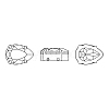 Preciosa® MAXIMA Crystal Sew-On Cups LS-Y-PRC-SD10-00030-200-G-6