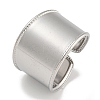 304 Stainless Steel Open Cuff Ring for Women RJEW-U014-16P-1