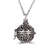 Hollow Heart Alloy Cage Pendant Necklaces SW2952-2-1