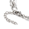 304 Stainless Steel Twisted Oval Link Chain Bracelets for Women BJEW-B092-08P-02-3