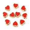 10Pcs Brass Enamel Beads KK-YW0004-20-2