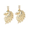 Brass Micro Pave Cubic Zirconia Pendants KK-M240-08A-1