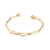 Ion Plating(IP) 304 Stainless Steel 3 Line Open Cuff Bangles for Women BJEW-S155-01G-2