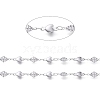 304 Stainless Steel Heart & Rhombus Link Chains CHS-P011-06P-3