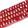 Electroplate Opaque Glass Beads Strands EGLA-N022-09A-C03-1
