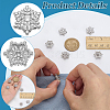 6Pcs 1-Hole Brass Pave Clear Cubic Zirconia Buttons BUTT-FG0001-54P-3