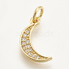 Brass Micro Pave Cubic Zirconia Charms ZIRC-S061-58G-1