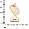 Rugby Theme Alloy Enamel Pendants ENAM-T021-04KCG-3