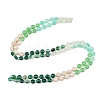 Natural Agate Dyed White Jade & Fossil Beads Strands G-Z135-B02-3