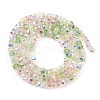 Electroplate Glass Beads Strands X-EGLA-B011-04A-04-2
