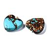 Assembled Bronzite and Synthetic Turquoise Pendants X-G-T111-04C-7