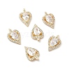 Brass Micro Pave Cubic Zirconia Cabochons MRMJ-P015-02H-LG-3