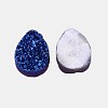 Electroplate Natural Druzy Crystal Cabochons G-L050-20x15mm-06-1