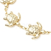 304 Stainless Steel Turtle Link Chain Bracelets for Women AJEW-AN00770-3