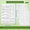 4 Sheets 11.6x8.2 Inch Stick and Stitch Embroidery Patterns DIY-WH0455-163-2