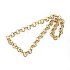 304 Stainless Steel Rolo Chains Necklaces NJEW-O051-02G-3