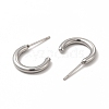 Non-Tarnish 304 Stainless Steel Ring Stud Earrings EJEW-C004-12C-P-2