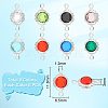 Unicraftale 48Pcs 8 Colors Electroplated Natural Quartz Stainless Steel Faceted Flower Connector Charms STAS-UN0056-91-3