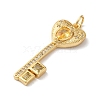 Rack Plating Brass Micro Pave Cubic Zirconia Pendants KK-U022-16C-02-2