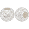 CREATCABIN 26Pcs Round 925 Sterling Silver Textured Beads STER-CN0001-36-1