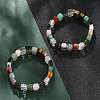 Natural Mixed Gemstone Beaded Stretch Bracelets for Women Men BJEW-M049-11B-2