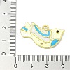 Real 18K Gold Plated Brass Enamel Robin Bird Pendants KK-L224-060G-4