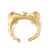 Brass Open Cuff Ring RJEW-C037-04G-3