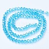 Electroplate Glass Beads Strands EGLA-A034-T6mm-B14-2