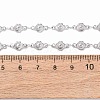 5.5MM 304 Stainless Steel Flower Link Chain Necklaces NJEW-P346-01P-5