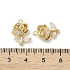 Brass Micro Pave Clear Cubic Zirconia Pendants KK-Z049-02G-3