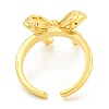 Rack Plating Bowknot Brass Finger Rings for Women RJEW-C103-03G-3