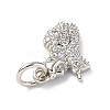 Brass Micro Pave Cubic Zirconia Charms ZIRC-F131-23P-3