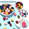 60Pcs 6 Colors Opaque Acrylic Beads MACR-YW0003-17-3