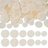 90Pcs 3 Styles Natural Capiz Shell Disc Connector Charms BSHE-MB0001-01-1