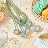 Handmade Crochet Cotton Artificial Flower AJEW-WH0009-75A-5