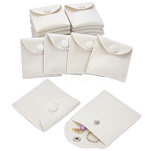 Velvet Jewelry Flap Pouches with Snap Button TP-WH0007-10A