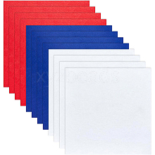 BENECREAT 30 Sheets 3 Colors Independence Day Theme Squares Felt Fabric DIY-BC0004-38