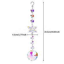 Snowflake Faceted Glass Suncatchers PW-WG24776-06