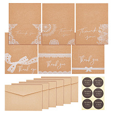Thanksgiving Day Theme Kraft Paper Gift Card AJEW-WH0041-25