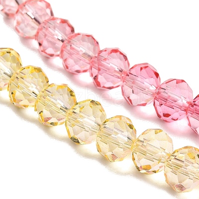 Transparent Painted Glass Beads Strands X1-DGLA-A034-T6mm-A07-1