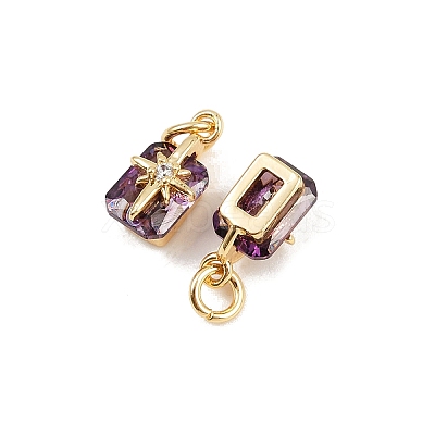 Brass Pave Cubic Zirconia Pendants KK-H078-33G-04-1
