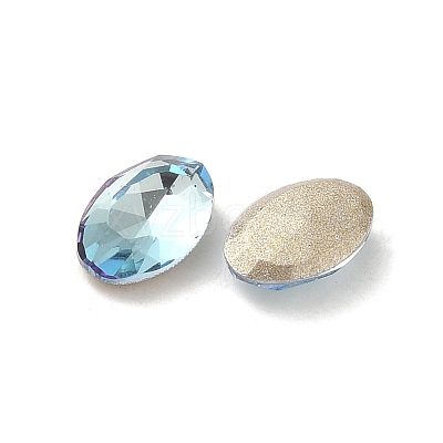 Glass Rhinestone Cabochons RGLA-P037-08A-D202-1